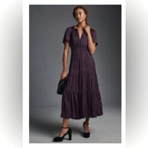 Dark Purple Maxi Dress by Anthropologie (XS)